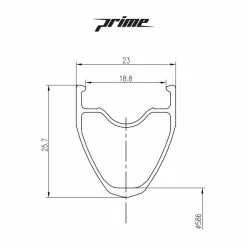 Prime Baroudeur - Tubeless Bundle -Hjuldele Butik Prime Baroudeur Road Wheelset Wheel Sets Black PBRW700B 34