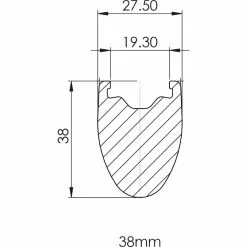 Prime BlackEdition 38 Carbon Road Rim -Hjuldele Butik Prime BlackEdition 38 Carbon Road Rim Rims PCC38BERRFB 3
