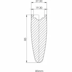 Prime BlackEdition 85 Forhjul (karbon) -Hjuldele Butik Prime BlackEdition 85 Carbon Front Wheel Front Wheels Black NotSet PBE85PBCCBF 5
